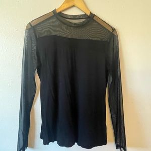 Sheer-Sleeved Top